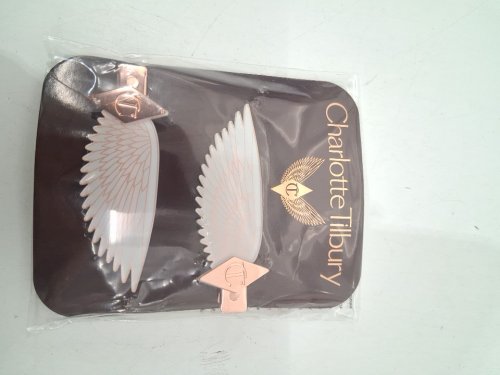 2pc charlotte tilbury angle wing hair clips - white/rose gold image 2
