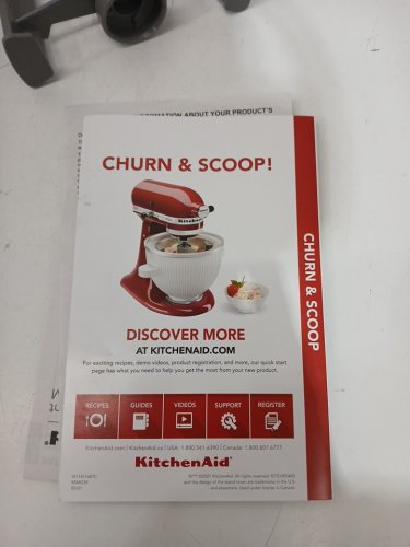 KITCHENAID ICE CREAM MAKER ATTACHMENT SET - 2QT - WHITE (MODEL: KSMICM) image 5