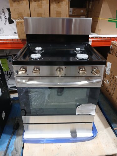 Element Stainless Steel Gas Range Stove and Oven - 30" - 5 Cu.FT - Silver/Black (Model: egr34mses-ca) image 3