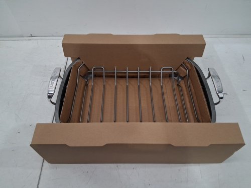 Circulon Nonstick Oval Roaster with Rack - large/18" x 15" - stainless steel (model: 1875451) image 4