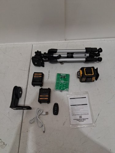 Alloyman Green Line Lazer Leveler Tool with with 2 Batteries and Tripod - yellow/black (model: ALT16-20) image 3