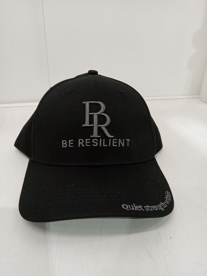 Be Resilient 100% Cotton Twill Baseball Cap - OSFM - Black image 2