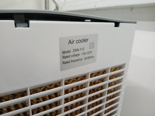 Portable Air Cooler with Water Tank Evaporative Cooling - 8l - white/grey (model: zwn-112) image 11