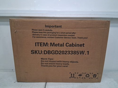 2 Drawer Metal Vertical Filing Cabinet with Lock - WHITE (MODEL: DBGD2023385W.1) image 2