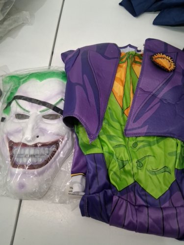 2PC BOYS RUBIES JOKER COSTUME WITH MASK - SMALL (4-6) PURPLE / GREEN image 2