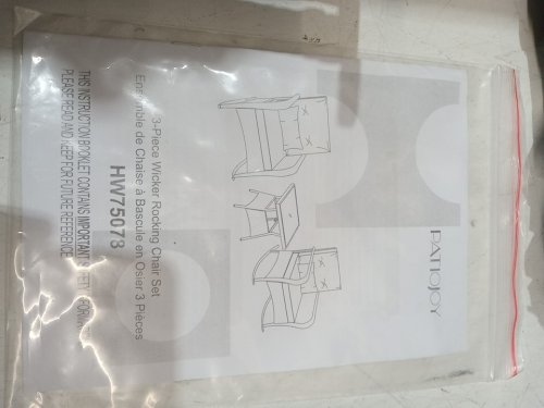 3PC patio rocker chairs with coffee table - 37" x 34" x 26.5" chair - 18.5" x 20" table - navy (model: hw75078ny) image 4