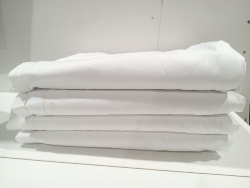 4pk Hilton Hotel Flat Sheet - 60% Cotton 40% Polyester - King image 2