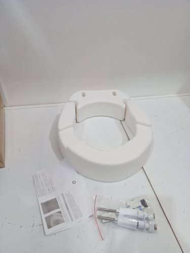 RAISED TOILET SEAT - 3.5" - 300LB CAPACITY - WHITE (MODEL: SC7060Q-S-4) image 2