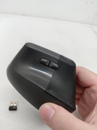 Logitech Lift Vertical Ergonomic Mouse - Wireless Bluetooth, Quiet Clicks, 4 Buttons - Graphite (Model: ‎910-006466 / MR0094) image 3