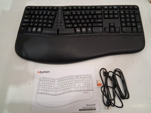 ergonomic wireless keyboard with wrist rest image 2