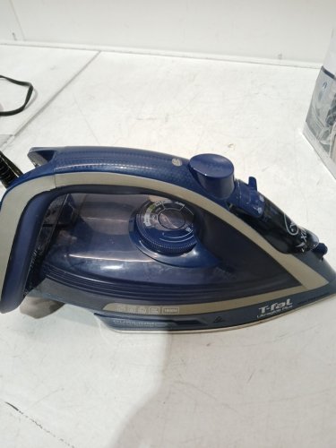 t-fal ultraglide plus enhanced steam iron with calcium collector - black/teal (model: 1980969 / fv5871q0) image 4