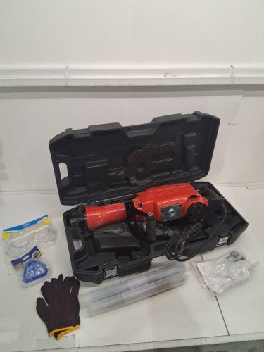Carivia Demolition Jack Hammer Concrete Breaker with 2 Chisels, Gloves & 360°C Swiveling Front Handle image 4