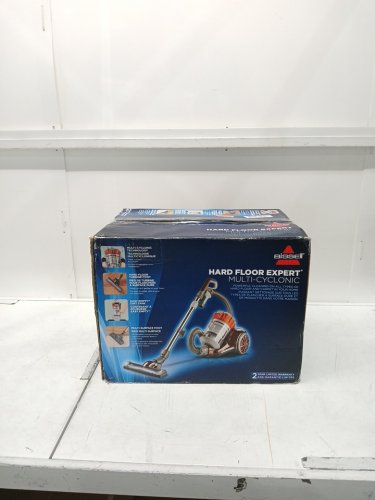 BISSELL HARD FLOOR EXPERT MULTI-CYCLONIC BAGLESS CANISTER VACUUM - SILVER/ORANGE (MODEL: 1547) image 2