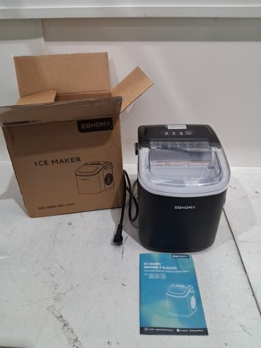 EUHOMY COUNTERTOP ICE MAKER MACHINE - MAKES 26LB/DAY - BLACK (MODEL: IM-06D / IM001-BBL-CAEH) image 3