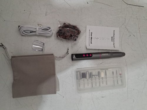 snnynyx Cordless Electric Nail Drill - pink/grey (model:nd021) image 3