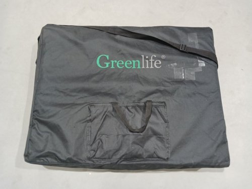 GreenLife Basic Portable 2 Fold Aluminum Massage Reiki Facial Table Bed with Carrying Bag, Head Rest & Arm Rests - 84" x 28" x 20" to 35" - Black (Model: AT241A) image 3