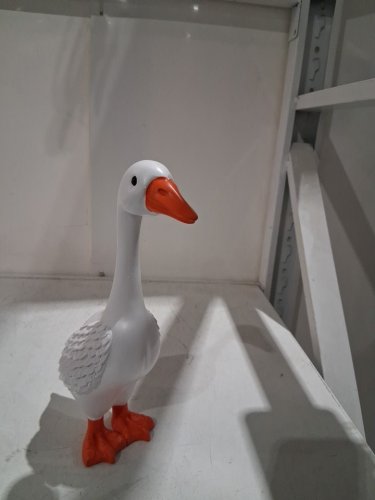 Fufafayo Outdoor Porch Goose Garden Decor -11.5" -white/orange image 2