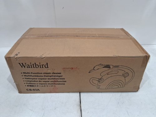 WAITBIRD MULTI-PURPOSE STEAM CLEANER FOR HOME USE - 110-120V - 1500W - 38OZ TANK - BLACK/WHITE (MODEL: CB-03A) image 2
