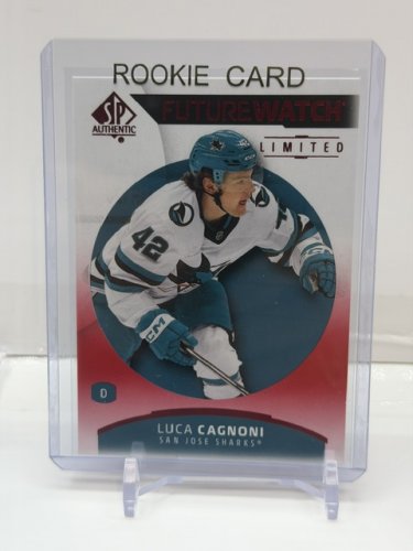 LUCA CAGNONI ROOKIE CARD FUTURE WATCH - UPPER DECK 2025-26 SP AUTHENTIC LIMITED RED #125 image 2