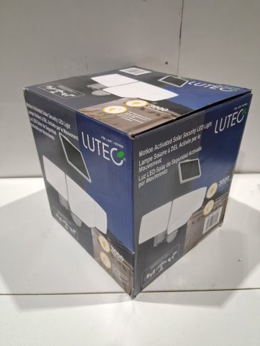 LUTEC MOTION ACTIVATED SOLAR SECURITY LED FLOOD LIGHT - 5000K - 3000LM - WHITE (MODEL: 1937995) image 2