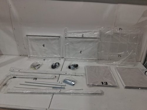 EnHomee Fabric Dresser with 2 Hanging Racks and 4 fabric drawers - 15.8" x 29.9" x 40.1" - white (model:usfdrdrwh) image 5