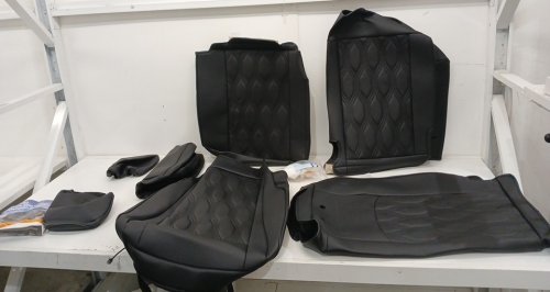 4PC Car Seat Covers - For 2015 to 2025 Ford F150 - Black image 4