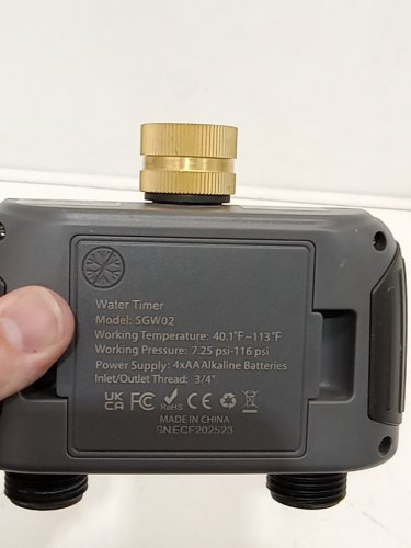 Insoma WiFi Water Timer for Garden Hose with Brass Inlet & Outlet - grey (model:SGW02W-TT) image 3