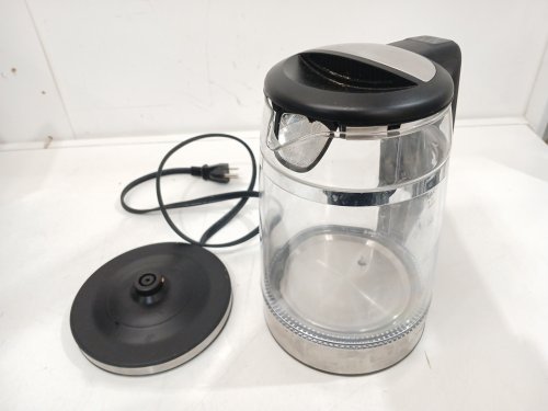 cuisinart cordless electric double wall programmable glass kettle - 1500w - 1.7l - black/stainless steel - (model: cgk-34pcc). image 3