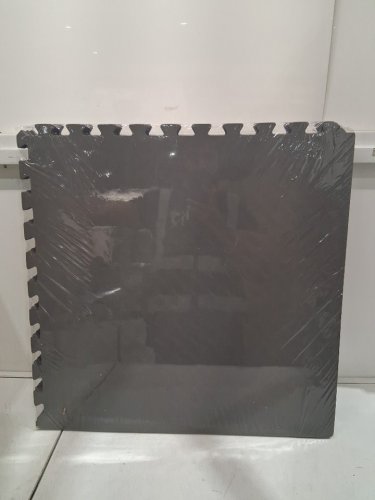 4PK flooringinc PUZZLE EXERCISE MAT EVA FOAM INTERLOCKING TILES - 1/2" THICK - 26" X 26" - BLACK image 3