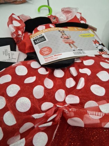 2PC GIRL'S DISNEY MINNIE MOUSE COSTUME - 3-4T - RED/WHITE (STYLE: 79755M) image 2
