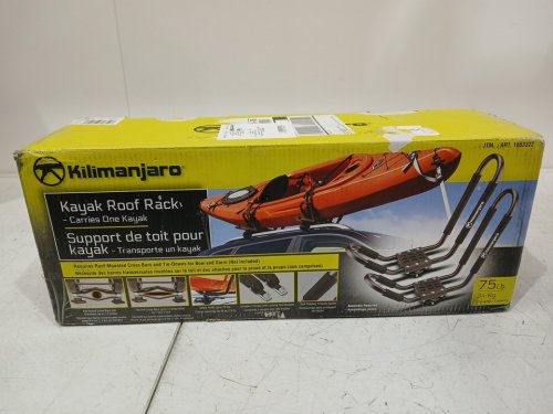 Kilimanjaro Kayak and Canoe j-bar style Roof Rack carrier - 75lb max - black (model:  1883322) image 2