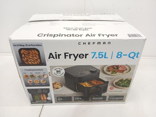 CHEFMAN CRISPINATOR HIGH POWERED AIR FRYER - 8QT - BLACK (MODEL: C38-8WD7-1M-1CAP / 1993109) image 6