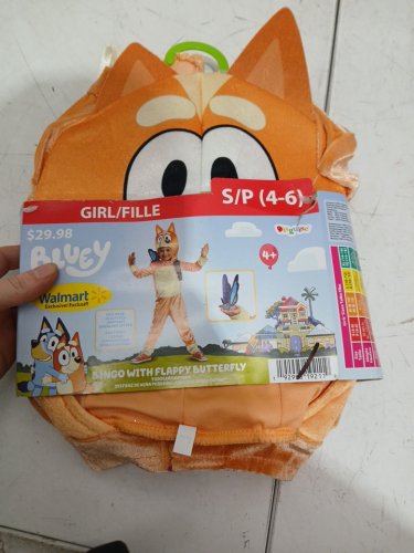 Toddlers Bluey Bingo with Flappy Butterfly Classic Costume - small, 4-6 - orange image 2