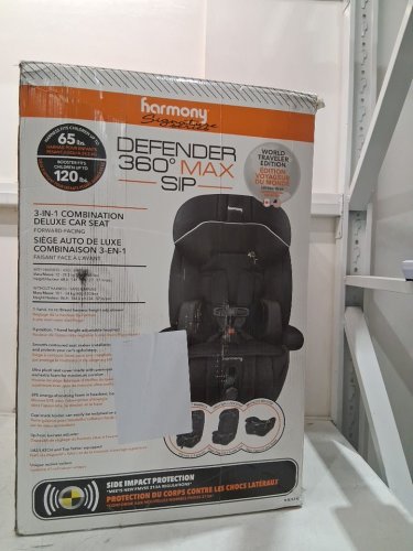 HARMONY DEFENDER 360° MAX SIP 3-IN-1 COMBINATION DELUXE CAR SEAT - 26.5LB - 120LB - MIDNIGHT/WHITE (MODEL: 0302039BLK) image 2