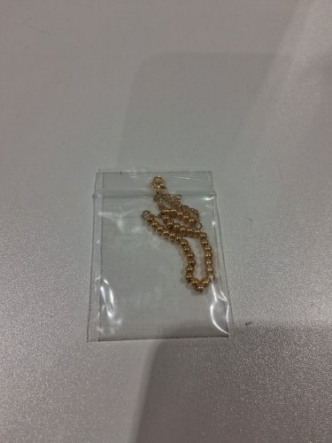 Solid beaded chain minimal bracelet - 6.5" - 8"/4mm - gold image 2
