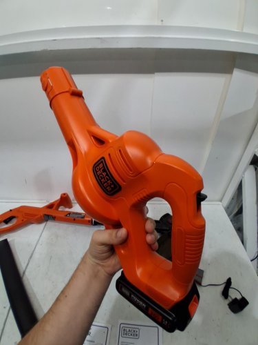 2PC BLACK + DECKER STRING TRIMMER/EDGER & SWEEPER/BLOWER SET WITH LITHIUM BATTERY & CHARGER - 20V, 10" - BLACK/ORANGE (MODEL: LCC221) image 8
