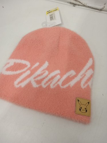 BIOWORLD Pikachu Fuzzy Beanie / Toque Hat - OSFM - Pink image 2