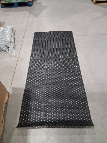 Commercial Drainage Anti-Fatigue Rubber Non-Slip Doormat with Drainage Holes - 83"x36" - black (model: CAW5-28-0002) image 3