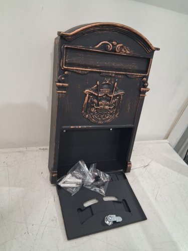 FINE ART LIGHTING CAST ALUMINUM WALL-MOUNTED MAILBOX - MEDIUM/10"L X 3.75"W X 16"H - RED BRONZE (MODEL: ME01R) image 4