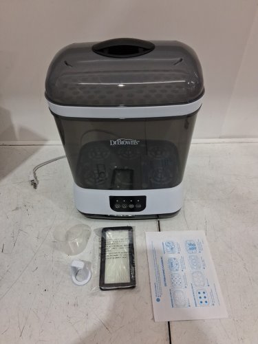 DR. BROWNS ALL-IN-ONE BABY BOTTLE / PACIFIER STERILIZER & DRYER - GREY (MODEL: AC177) image 3
