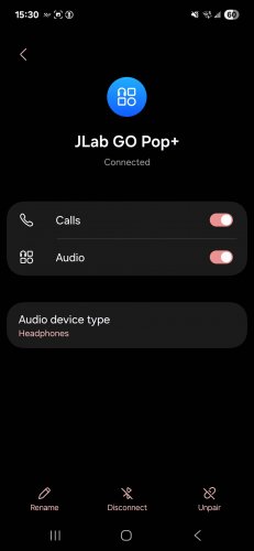 JLAB GO AIR POP TRUE WIRELESS BLUETOOTH EARBUDS IPX4 SWEAT RESISTANCE TOUCH CONTROLS DUAL CONNECT - BLACK (MODEL:‎ IEUEBGAIRPOPRBLK124) image 5