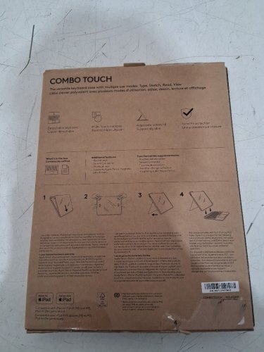 LOGITECH combo touch keyboard case for ipad air 11" (m2) & ipad air 5th generation - black image 3