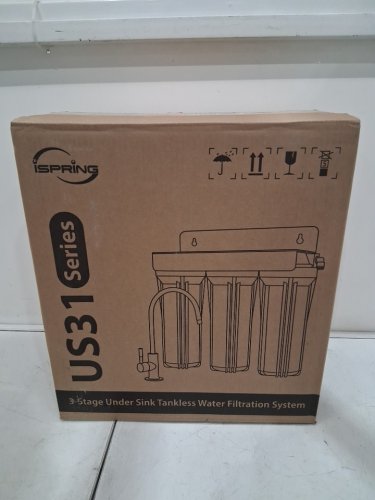 ISPRING 3-STAGE UNDER SINK HIGH-CAPACITY TANKLESS DRINKING WATER FILTRATION SYSTEM - INCLUDES SEDIMENT 2X CTO CARBON BLOCK FILTERS (MODEL: US31-bv) image 2