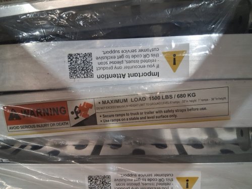 2PK Vehicle/Motorcycle/Car/Bike/Wheelchair ALUMINIUM Loading Ramps - 1500LBS CAP - 7FT - Silver (Model: C50002A1) image 7