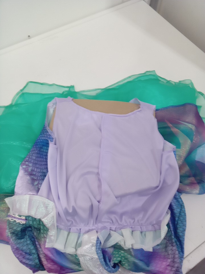 GIRLS DISGUISE COSTUMES DISNEY'S THE LITTLE MERMAID ARIEL DRESS - LARGE / 10-12 - PURPLE/TEAL image 3