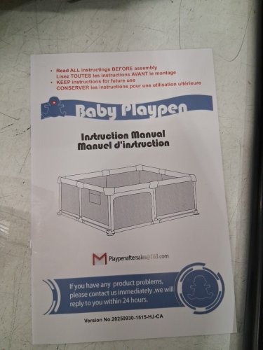 mloong Baby Playpen with Mat - 59" x 59" - Grey image 7