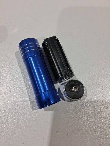 2 LED PHOTOELECTRIC LIGHTWEIGHT ALUMINUM FLASHLIGHT - BLUE image 4