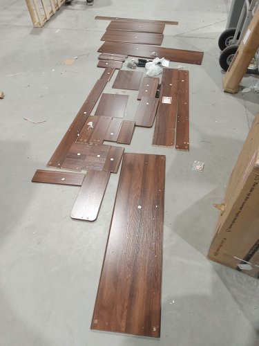 nasonet modern rounded 3 drawer entryway console table - 47.2" x 11.8" x 31.1" - walnut image 3