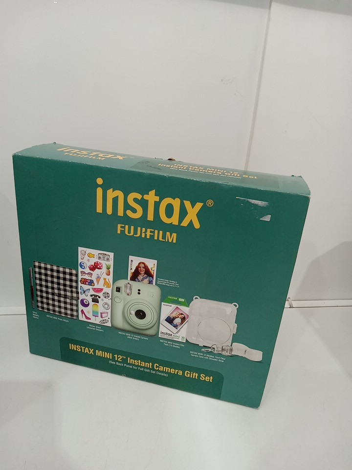 6pc Fujifilm Instax Mini 12 Instant Camera Gift Set with Camera, film pack, Photo Album, and more - mint green image 2