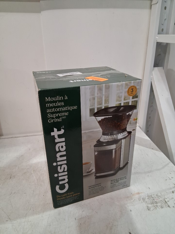 CUISINART SUPREME GRIND ADJUSTABLE BURR MILL COFFEE GRINDER - 18-CUP CAPACITY - STAINLESS STEEL (MODEL: DBM-8C) image 2